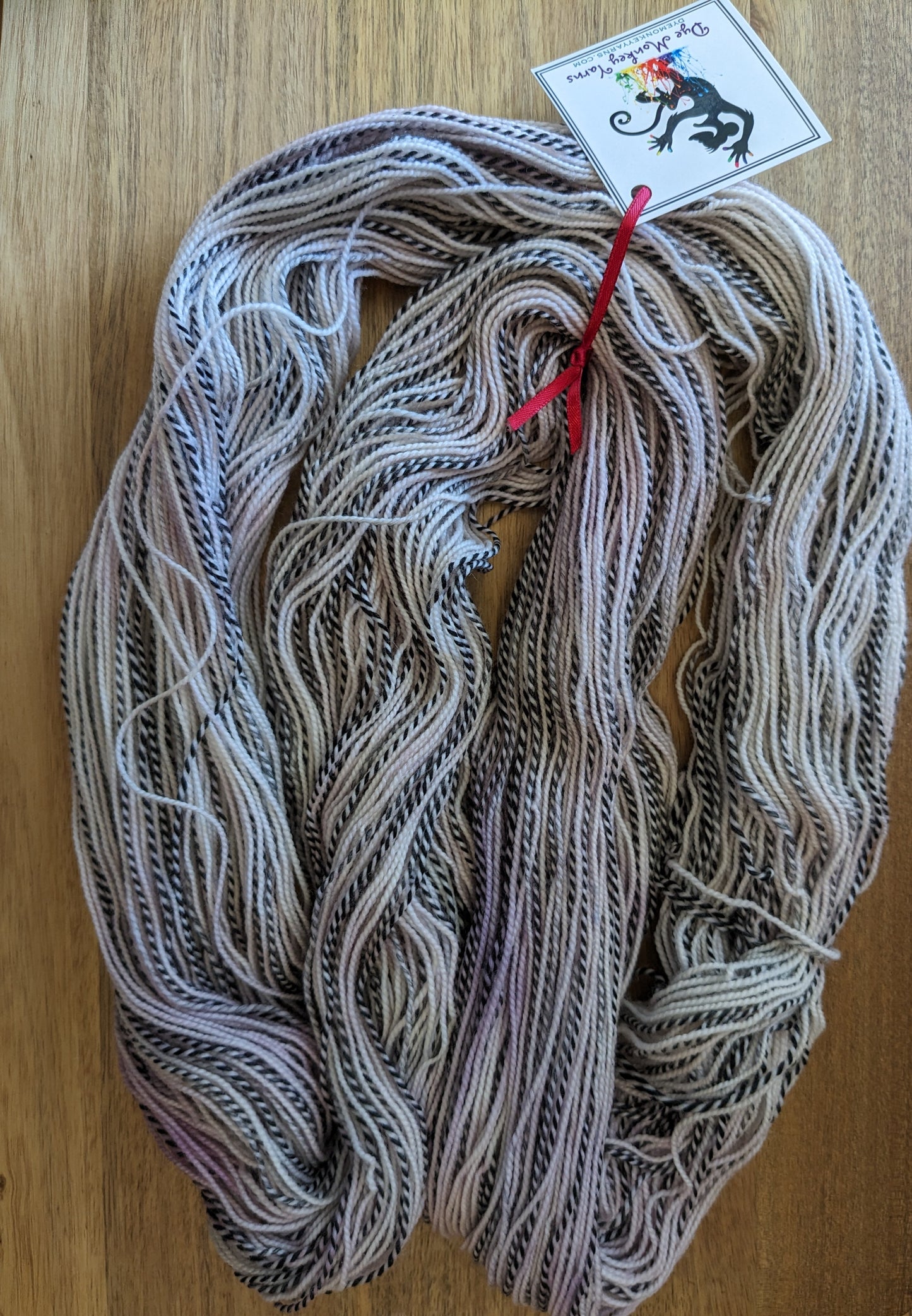 Email and Merlot One Off SW Merino and Nylon Zebra