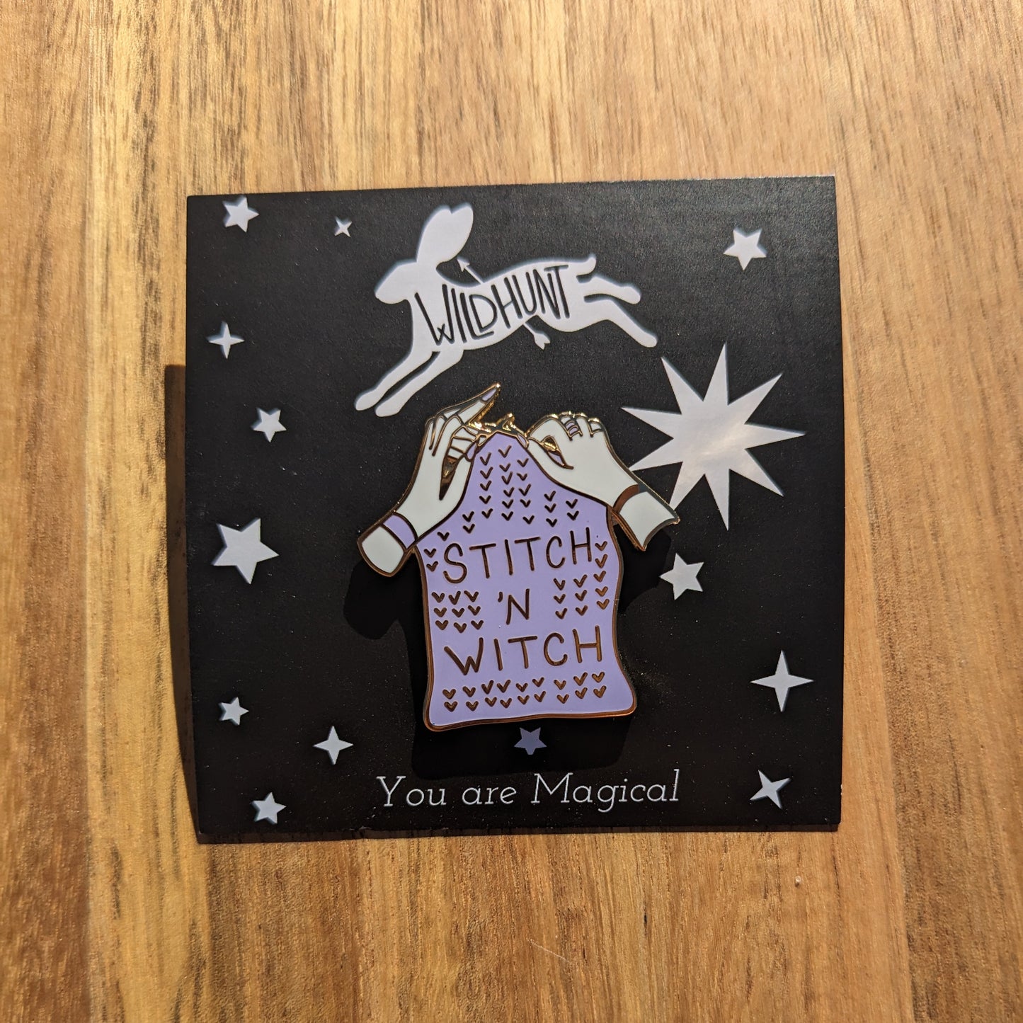 Stitch 'N Witch Enamel Lapel Pin