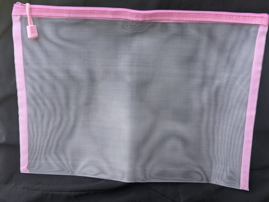 Pink Mesh Project Bag
