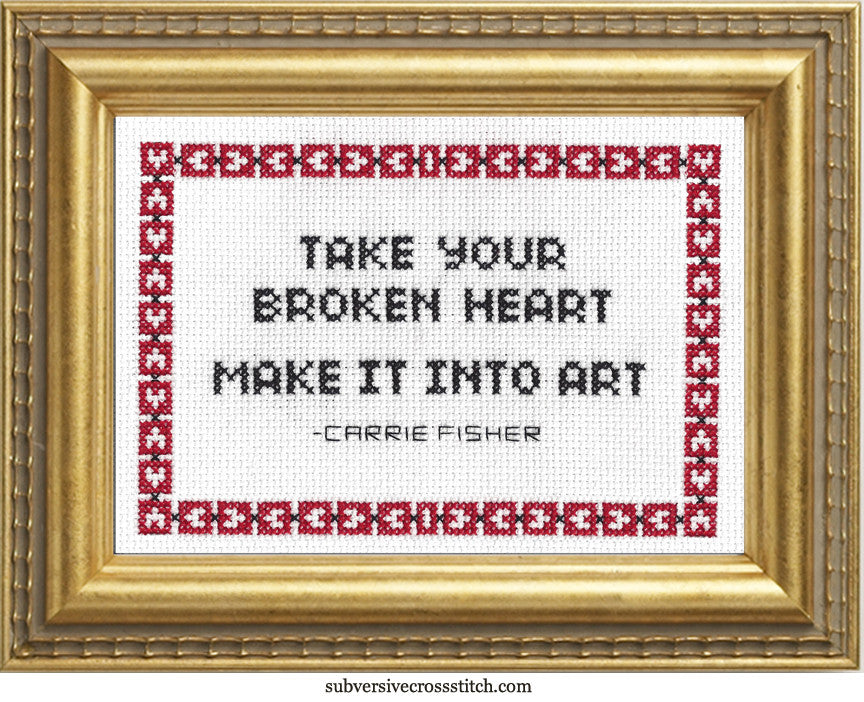Subversive Cross Stitch - Broken Heart Cross Stitch Kit