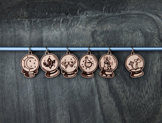 Crystal Ball Knitting Stitch Markers