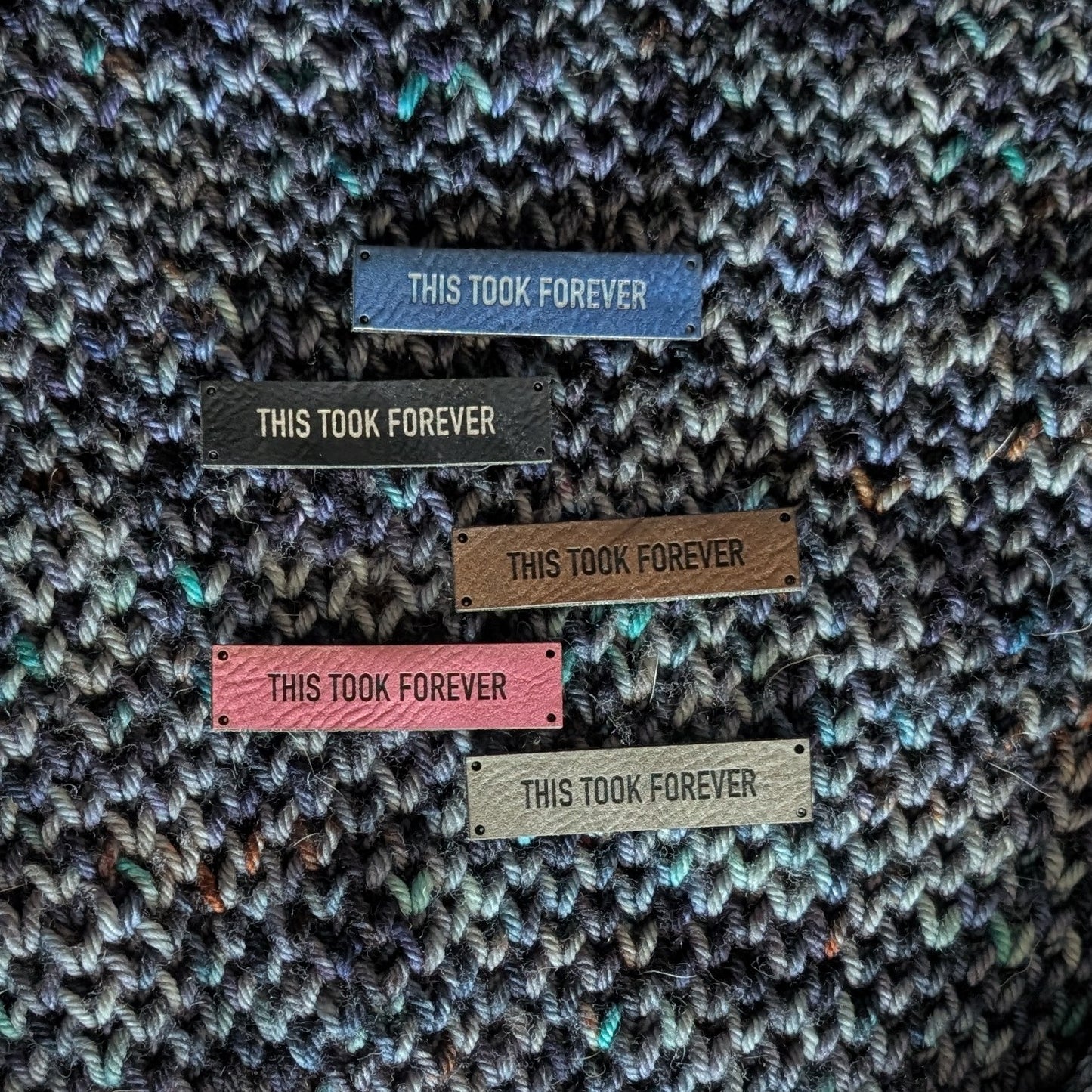 Infamous Cuts - "This Took Forever" Vegan Leather Sewing Labels
