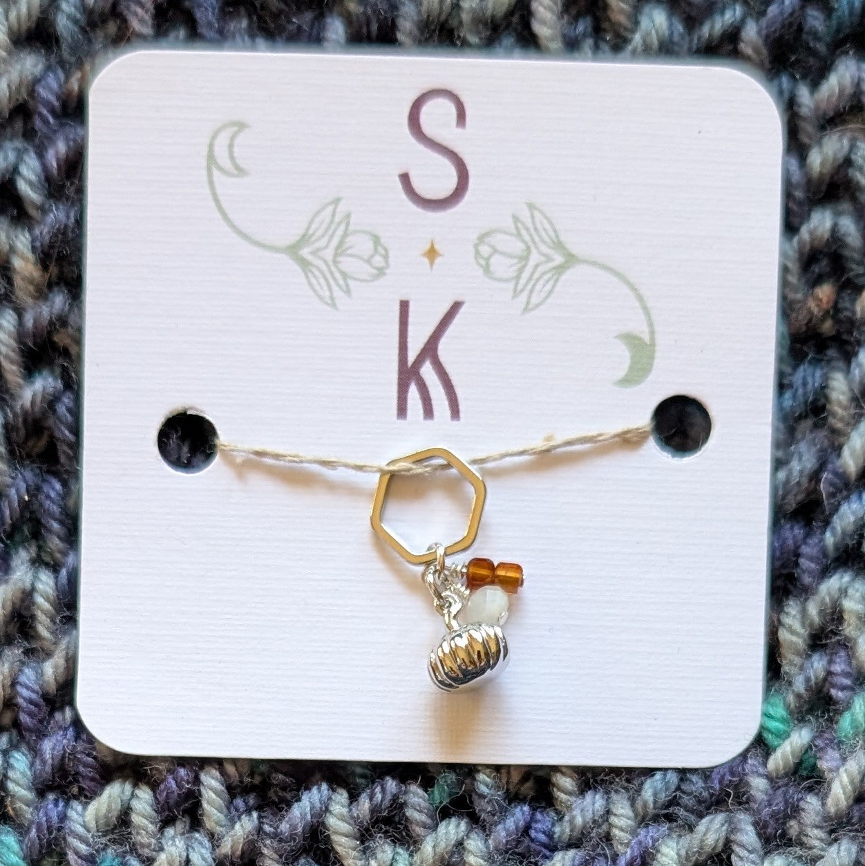 Sassafras Knits - Pumpkin Stitch Marker