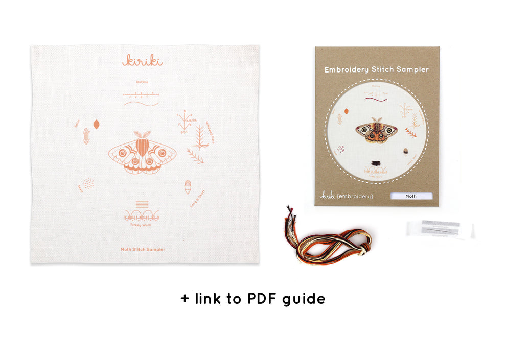 Kiriki Press - Moth - Embroidery Stitch Sampler