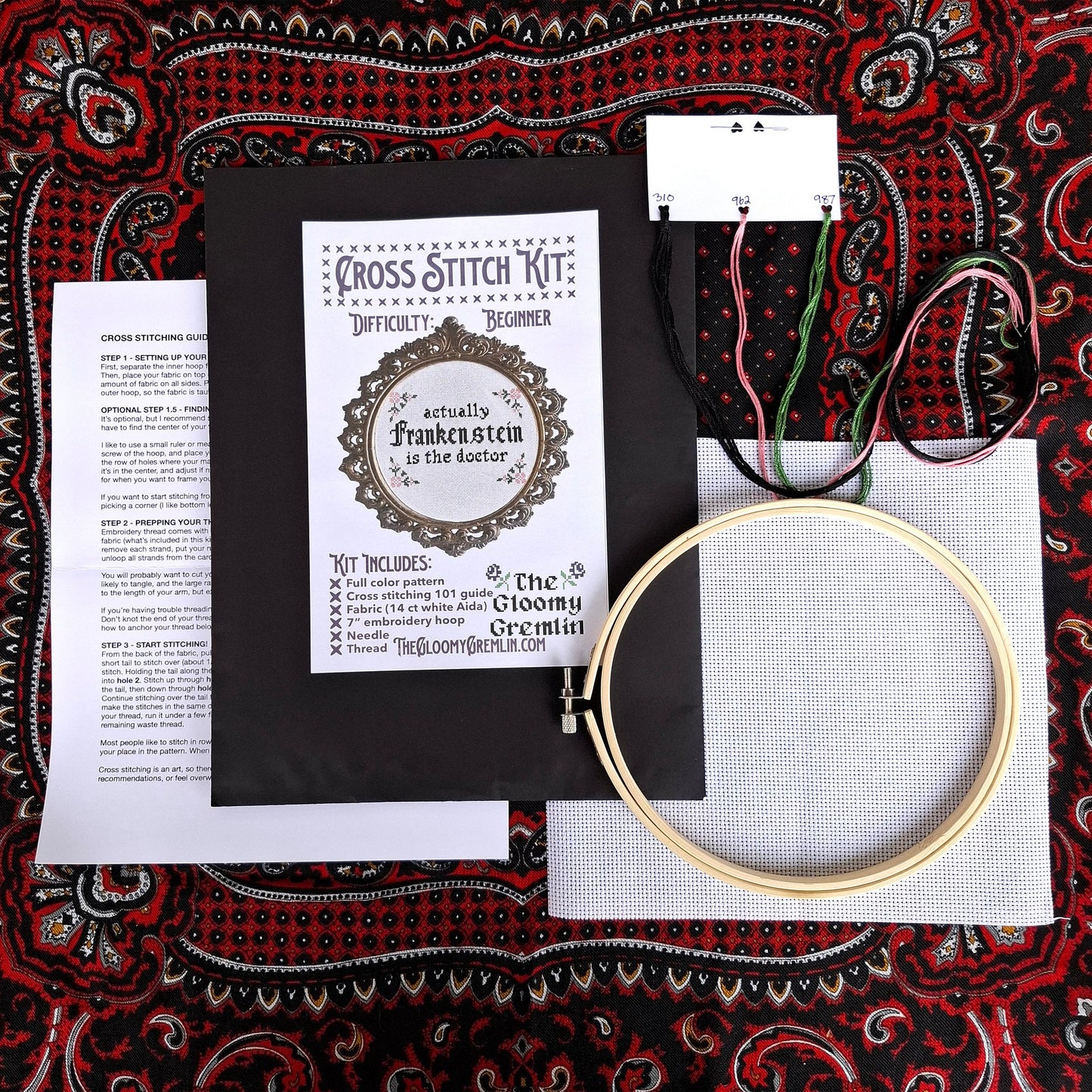 The Gloomy Gremlin - Frankenstein Cross Stitch Kit