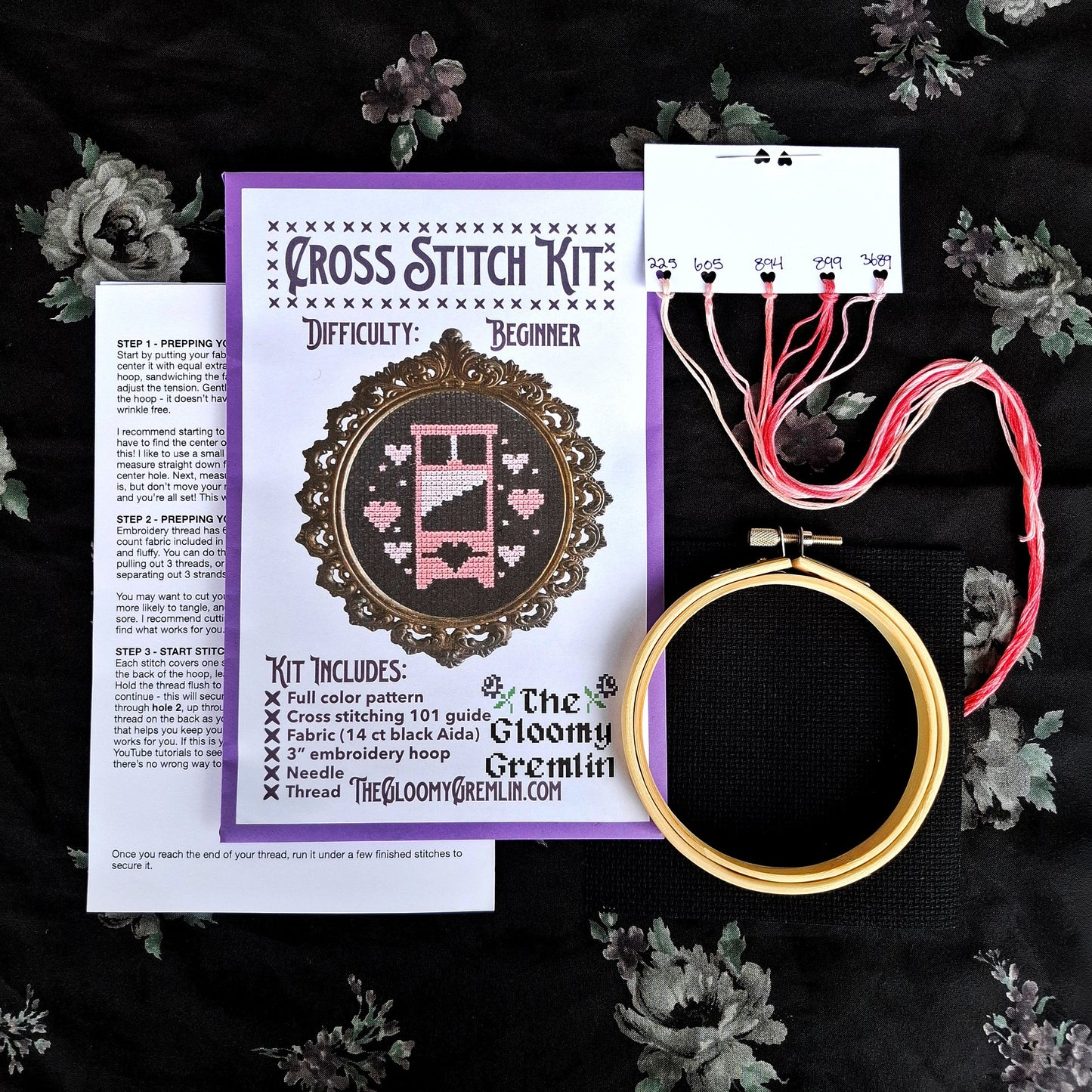 The Gloomy Gremlin - Grey Guillotine Cross Stitch Kit