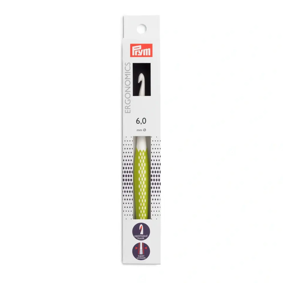 Prym Ergonomic Crochet Hook J (6 mm)