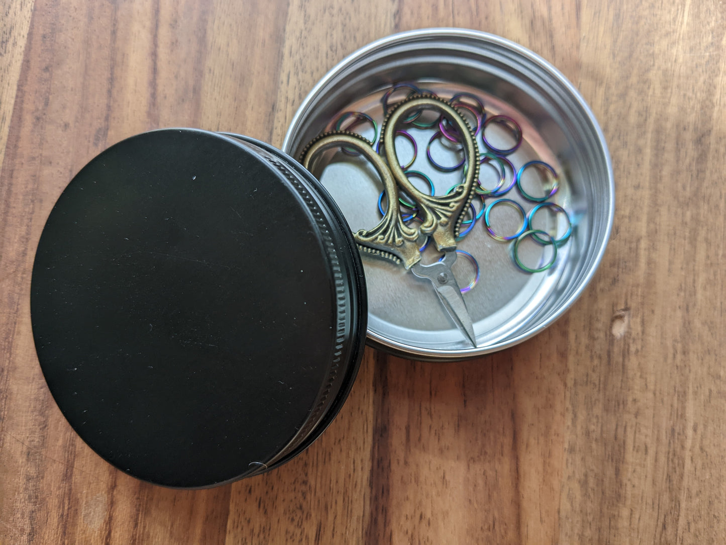 Practical Stitchcraft Rainbow Stitch Markers with Tin