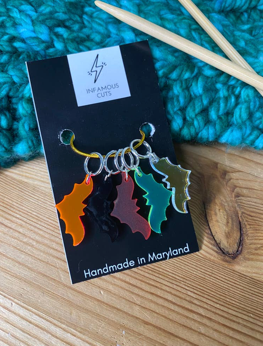 Infamous Cuts Bat Stitch Markers