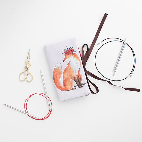 Blue Rabbit House - Lena the Fox - Interchangeable Needle Case