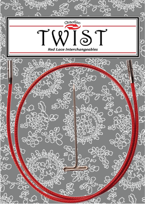 ChiaoGoo TWIST [L] Red Lace Interchangeable Cables - Larges