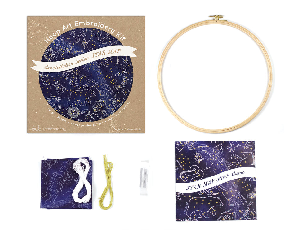 Kiriki Press - Star Map - 11" Hoop Kit
