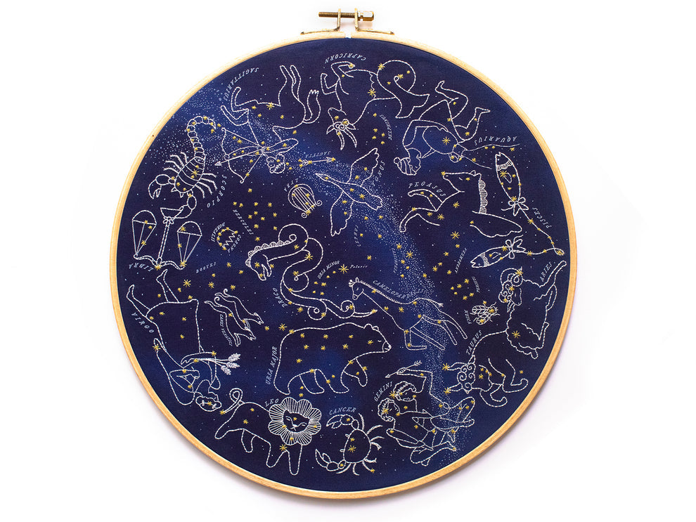 Kiriki Press - Star Map - 11" Hoop Kit