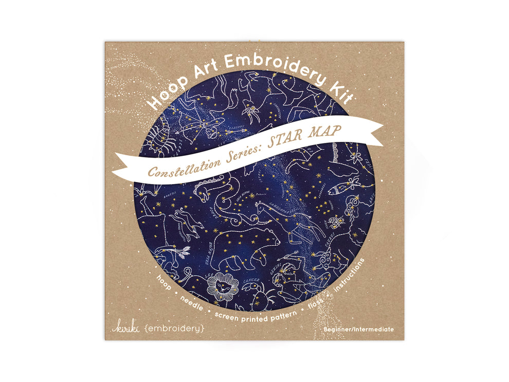 Kiriki Press - Star Map - 11" Hoop Kit