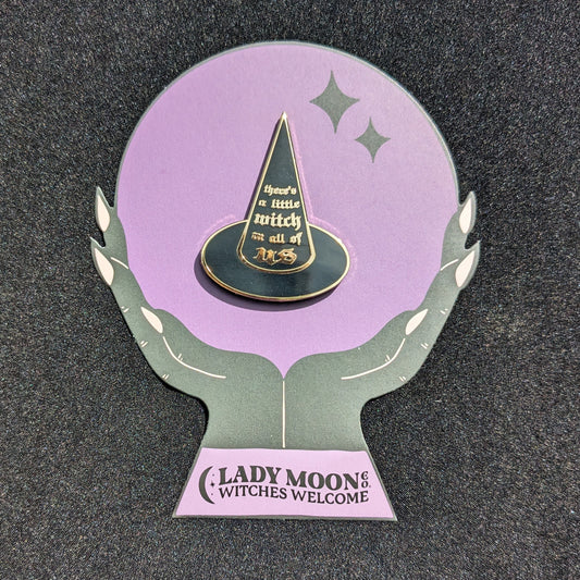 There's a Little Witch Enamel Lapel Pin