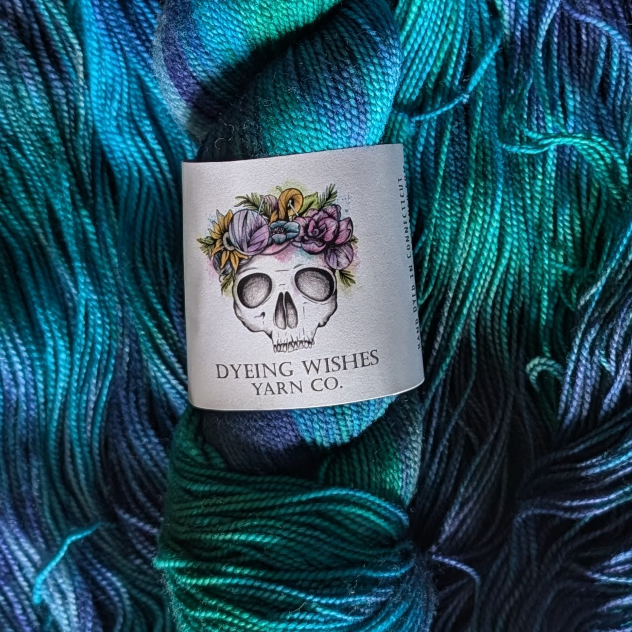 Dyeing Wishes Yarn Co - Shocking Sock Yarn - SW Merino/Nylon - Fingering Weight