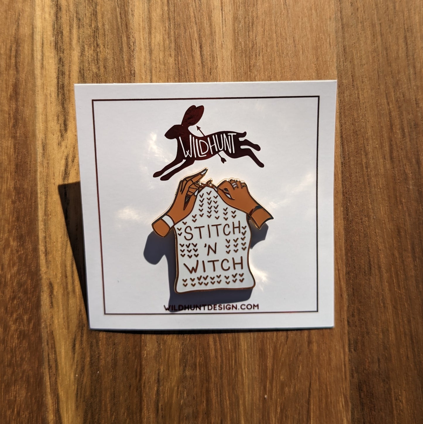 Stitch 'N Witch Enamel Lapel Pin