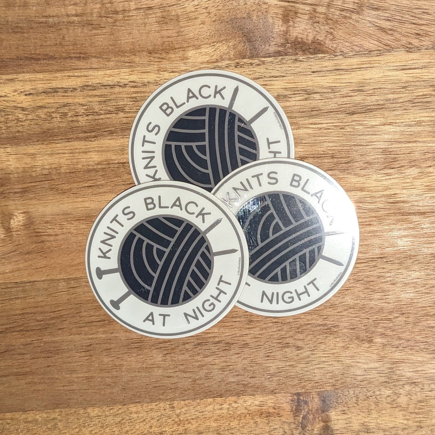 The Knit Shit Knits Black At Night Glow In The Dark Sticker