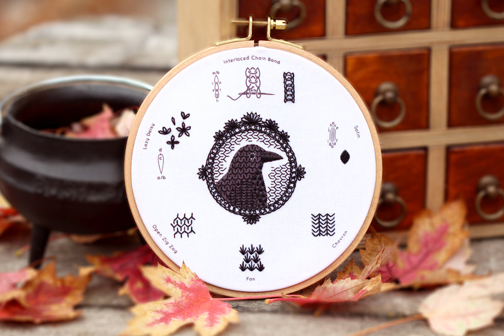 Kiriki Press - Crow - Embroidery Stitch Sampler