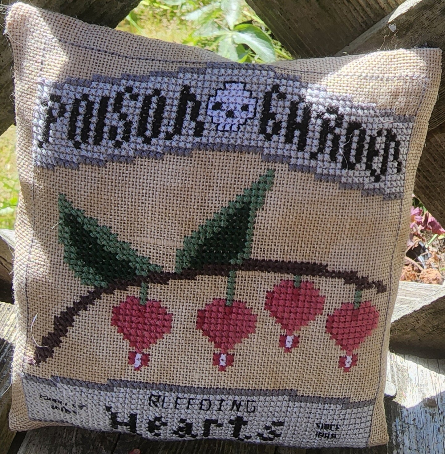 Cobweb and Rose - Bleeding Hearts - Poison Garden Series - Cross Stitch Pattern