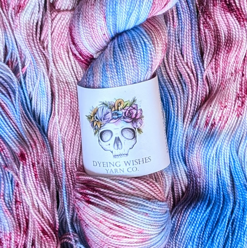Dyeing Wishes Yarn Co - Shocking Sock Yarn - SW Merino/Nylon - Fingering Weight