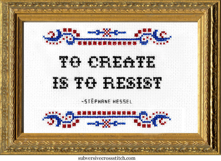 Subversive Cross Stitch - To Create is to Resist Deluxe Kit