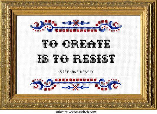 Subversive Cross Stitch - To Create is to Resist Deluxe Kit