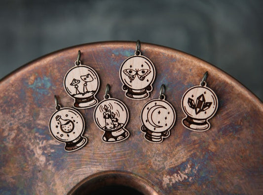 Crystal Ball Knitting Stitch Markers