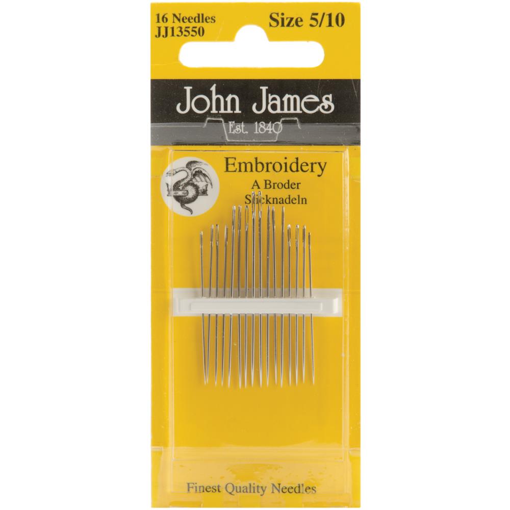 John James Embroidery Hand Needles - Size 5/10