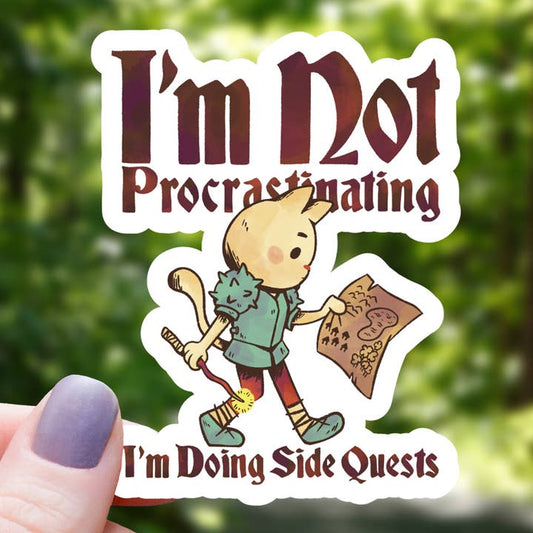 Mimic Gaming Co - Cat Doing Side Quest Sticker