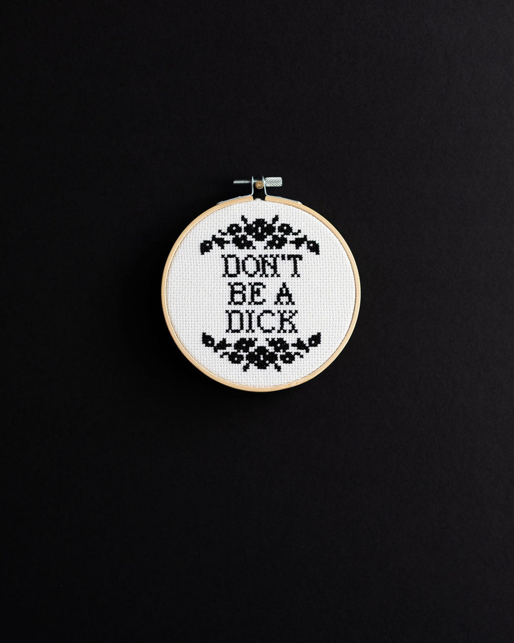 Innocent Bones - Don't Be a Dick Cross Stitch Kit