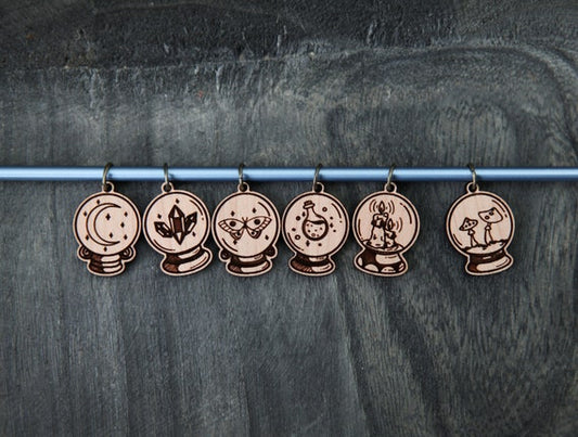 Crystal Ball Knitting Stitch Markers