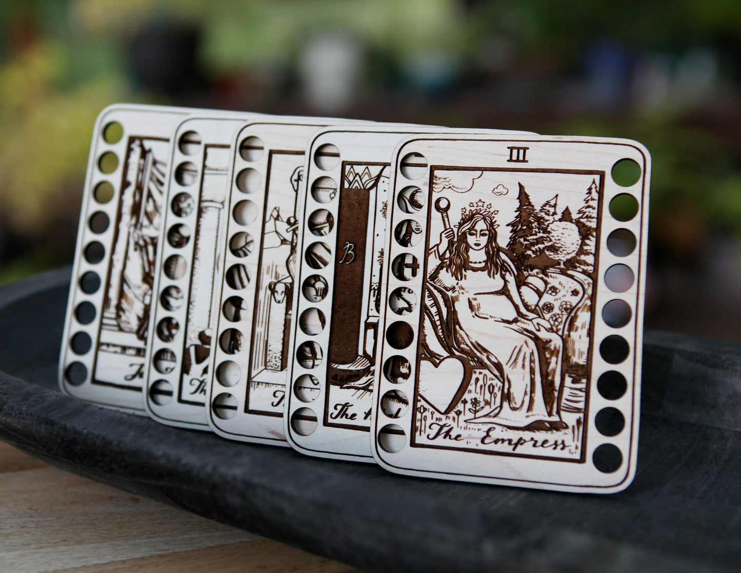 The Empress Tarot Card Embroidery Floss Organizer