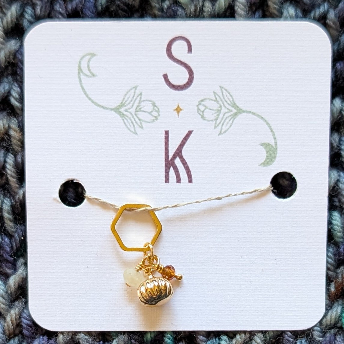 Sassafras Knits - Pumpkin Stitch Marker