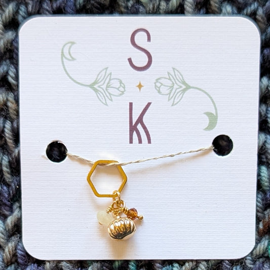 Sassafras Knits - Pumpkin Stitch Marker