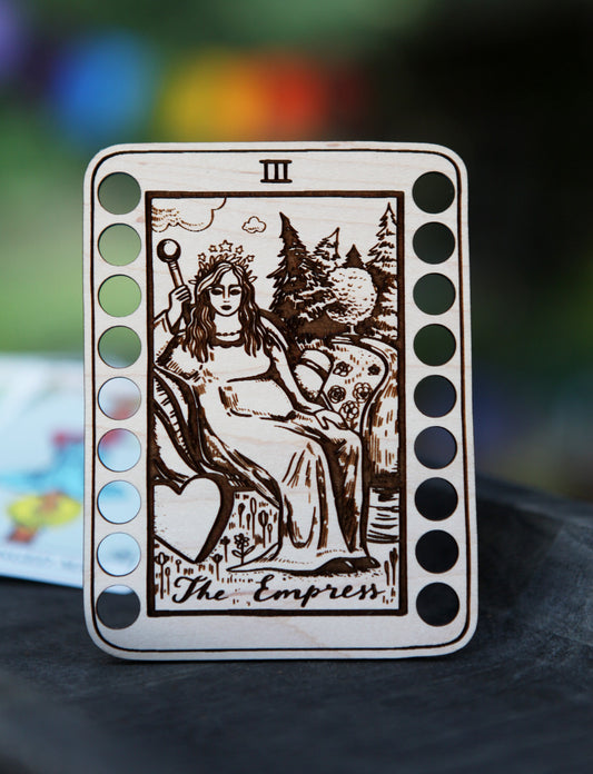 The Empress Tarot Card Embroidery Floss Organizer