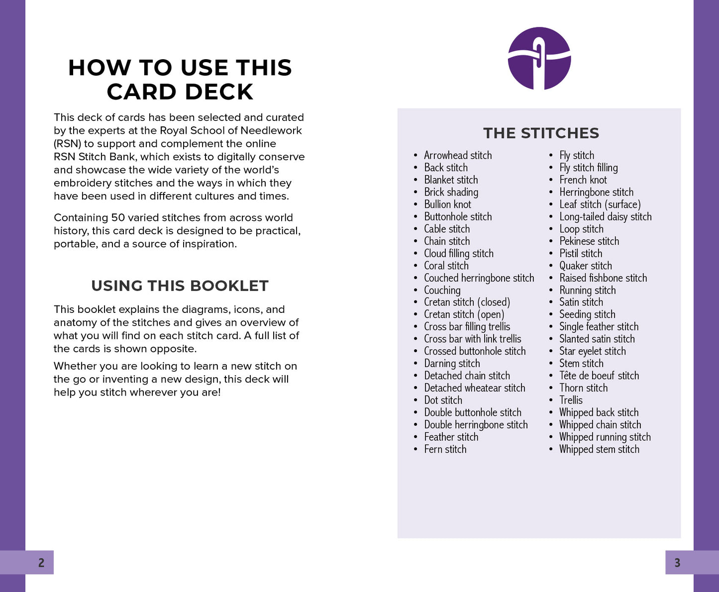 The Royal School of Needlework Stitch Bank: The Embroidery Stitches Card Deck: 50 Essential Stitches