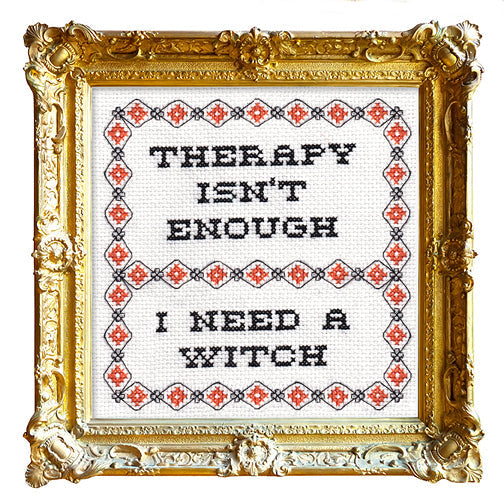 Subversive Cross Stitch - Therapy Isn't Enough... Deluxe Kit