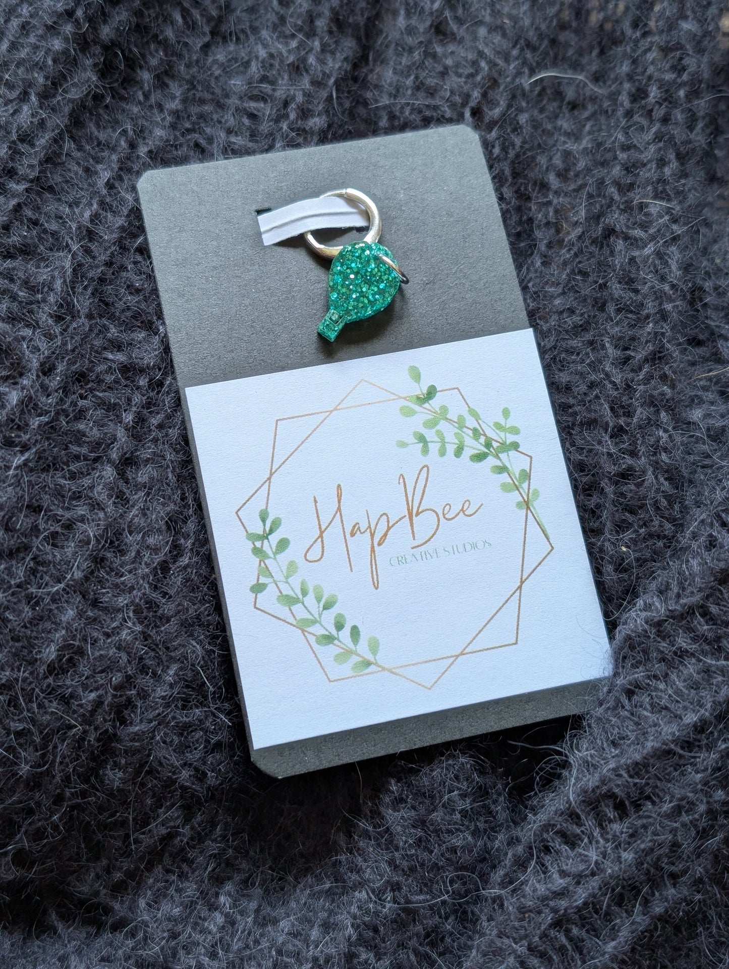 Hapbee Creative Studios Enchanted Yarn Crawl 2025 Hot Air Balloon Stitch Marker