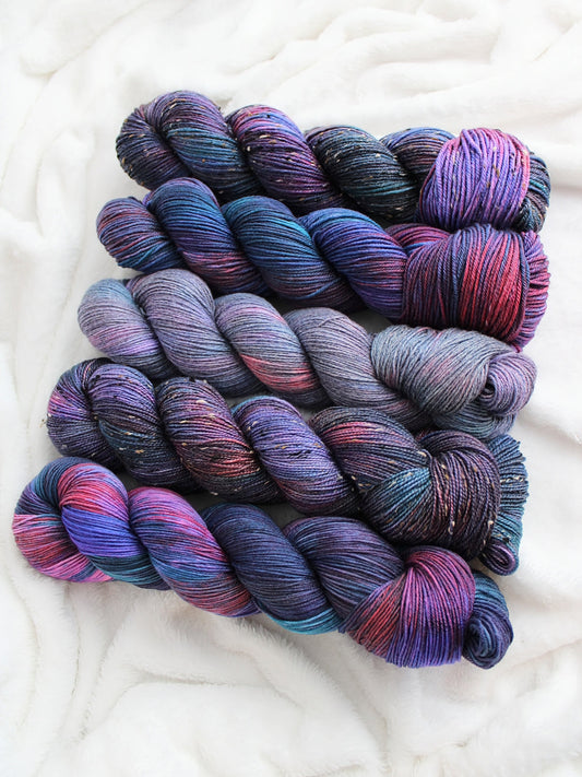 Dyeing Wishes Yarn Co - SW Merino/Donegal Neps - Fingering Weight