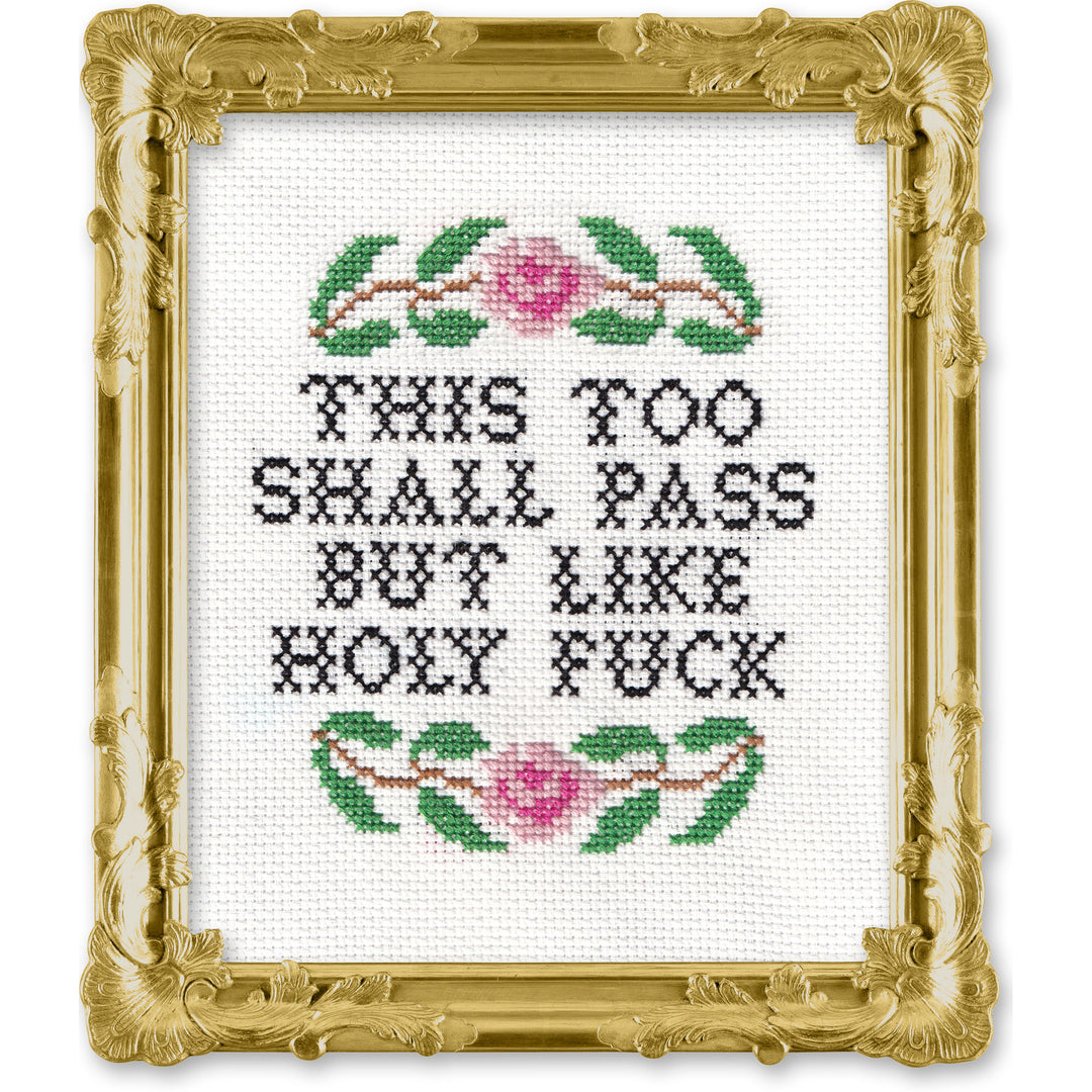 Subversive Cross Stitch - This Too Shall Pass Cross Stitch Kit