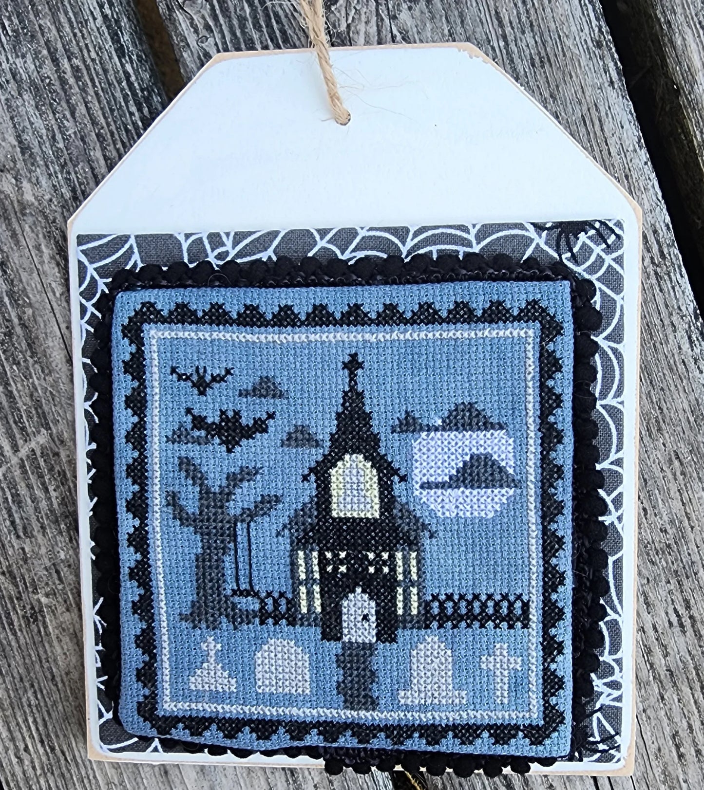 Cobweb and Rose - Spooky Church - Spooky Stamp Series - Cross Stitch Pattern