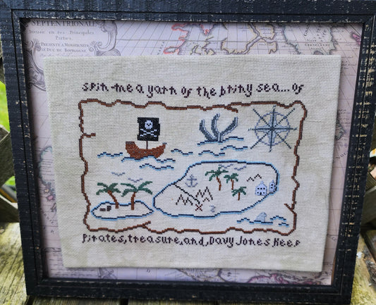 Cobweb and Rose - Treasure Map Cross Stitch Pattern