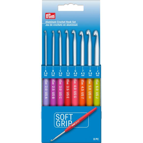 Prym Soft Grip Crochet Hook Set (Set of 8)
