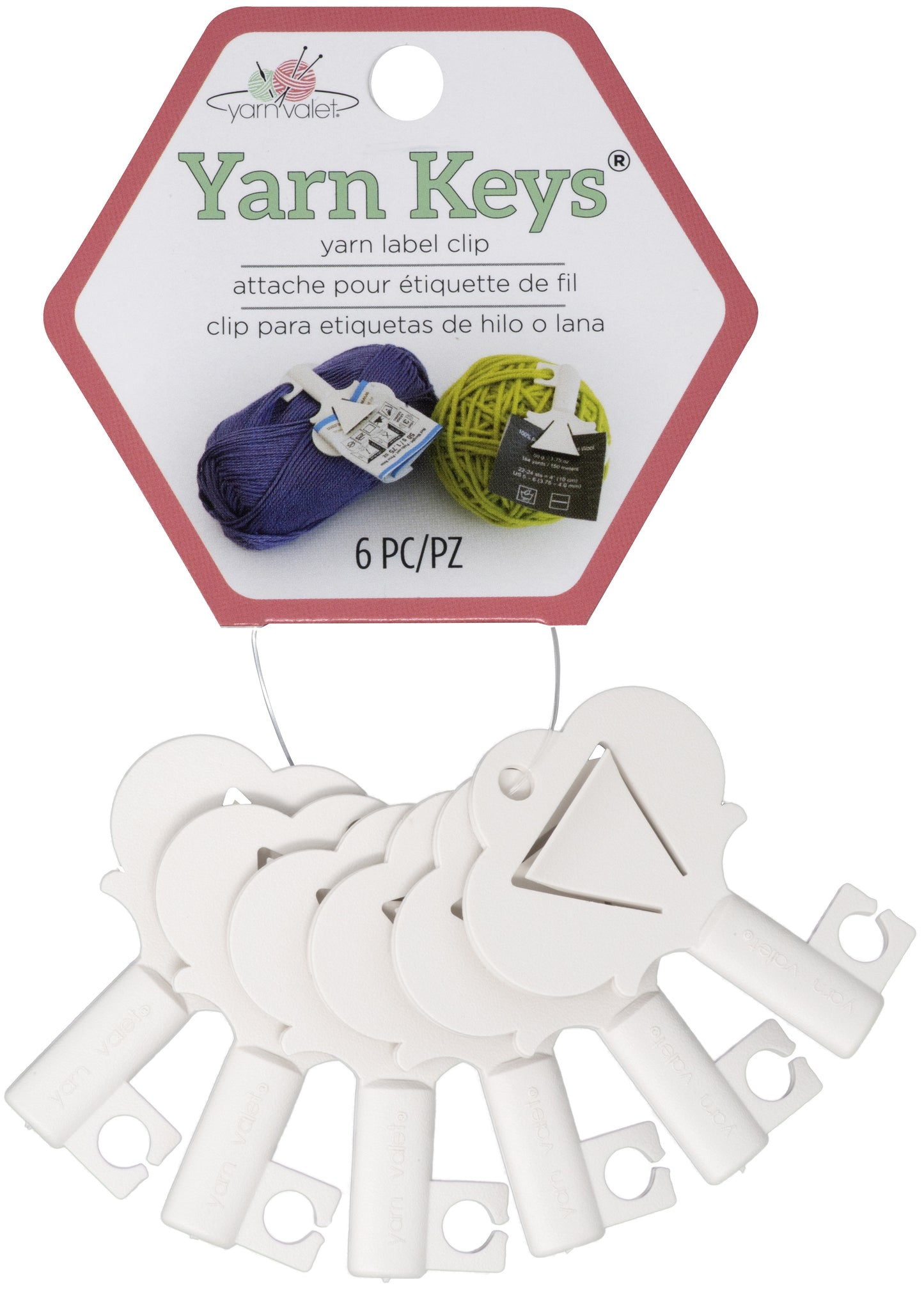 6-Pack Yarn Keys - Yarn Label Clips