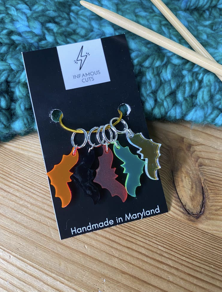 Infamous Cuts Bat Stitch Markers