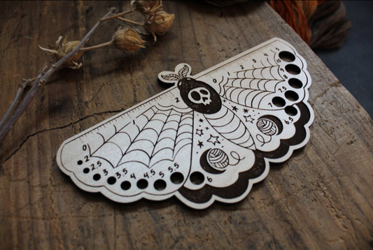 Death Head Moth - Needle Gauge and Ruler